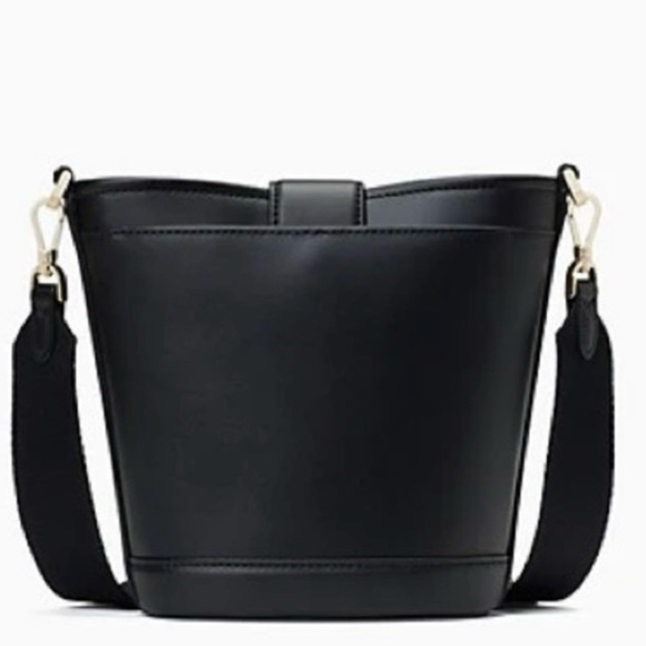 Kate Spade Audrey Mini Bucket Bag smooth black leather gold plated hardware - Picture 4 of 9